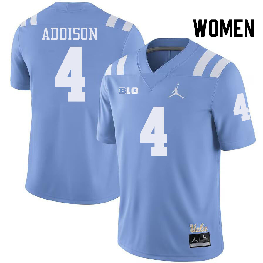 Women #4 Bryan Addison Big 10 Conference College Football Jerseys Stitched-Power Blue